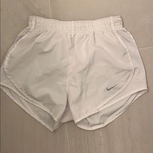 white nike shorts